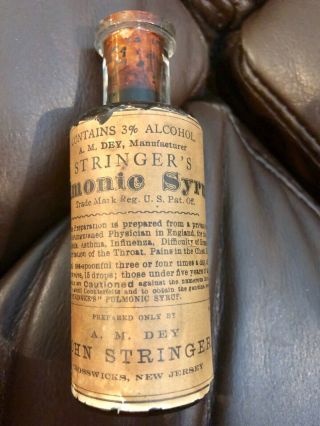 Antique Bottle Of Pulmonic Syrup Advertising Display