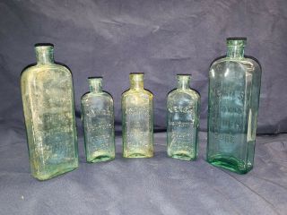 Antique Glass Bottles - Circa Late 1800 
