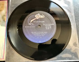 Shakin’ Stevens Cry Just A Little Bit 7” BRAZIL GOLD Stamped PROMO With Insert 3