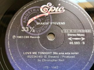 Shakin’ Stevens Cry Just A Little Bit 7” BRAZIL GOLD Stamped PROMO With Insert 8
