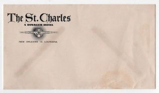 Vintage St Charles Hotel Orleans Louisiana Envelope Dinkler Nola Saint