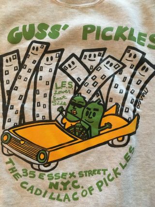 Guss ' Pickles Lower East Side The Cadillac of Pickles Orig.  VTG Sweatshirt XL 4