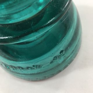 HEMI BLUE & GREEN Two Tone Hemingray - 42 old glass insulator CD 154 style 8