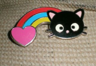Sanrio Co.  Ltd Chococat Heart / Rainbow Lapel Pin