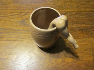 F2 Vintage Risque Dorothy Kindell Like Mug Bottoms Up Made In Japan Ceramic 4.  5 "