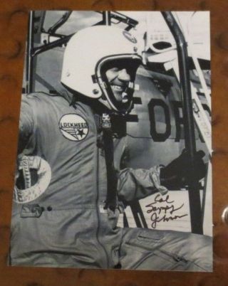 Howard C Scrappy Johnson F - 104 Starfighter Test Pilot Signed Autographed Photo