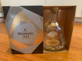 Hennessy Xo Cognac 750ml Empty Collectible Bottle W/ Box - Limited Edition Box