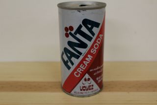 Fanta Cream Soda Vtg Straight Steel Soda Can 10 Oz