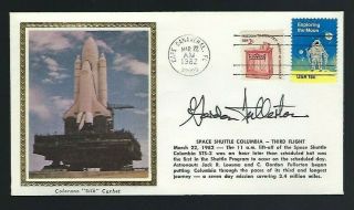 Gordon Fullerton Signed Cover Nasa Shuttle Astronaut Space Exploration