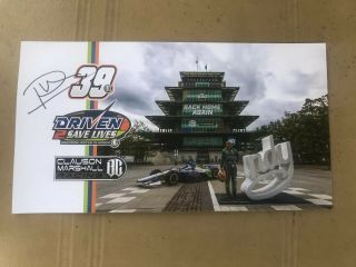 Pippa Mann 2019 Indy Car Indianapolis 500 Promo Hero Card Autographed Signed