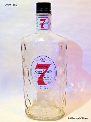 Seagram 7 Crown American Limited Edition Empty Bottle 750ml 10¼”x4”x2½”