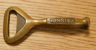 Vintage Kinsey Whiskey - Advertising Bottle Opener - Solid Brass - Pennsylvania