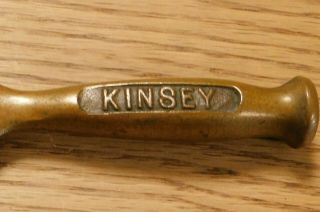 Vintage Kinsey Whiskey - Advertising Bottle Opener - Solid Brass - Pennsylvania 2