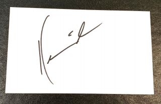 Kevin Costner Actor Signed Autograph 3x5 Index Card Bull Durham The Bodyguard