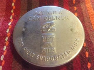 Vtg Advertising Larger Pet Milk Can Opener Punch Lid The First Evaporated Milk