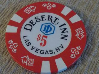 Desert Inn Hotel & Casino $5.  00 Hotel Casino Gaming Chip Las Vegas,  Nv