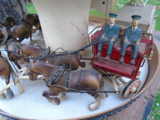1960 ' s Budweiser Clydesdales Carousel Motion Beer Light Globe PARTS INCOMPLETE 6
