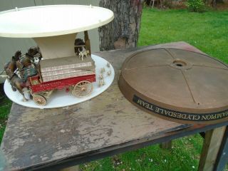 1960 ' s Budweiser Clydesdales Carousel Motion Beer Light Globe PARTS INCOMPLETE 8