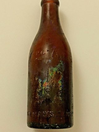 Rare Straight Side Arrow Amber Coca Cola - Piece Of American History