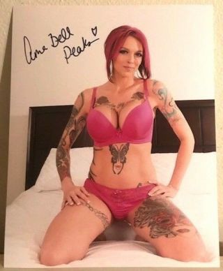 Anna Bell Peaks Hot Porn Star Signed Autographed Sexy 8x10 Glossy Photo W/proof