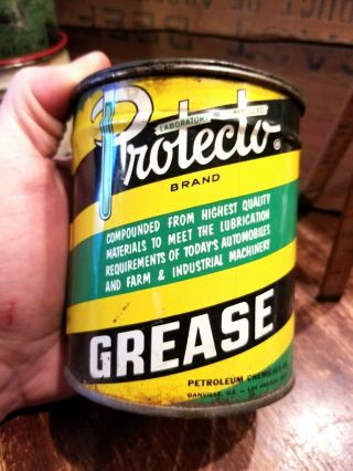 Vintage Protecto Grease Oil Can Kendall Sunoco Danville Los Angeles John Deere