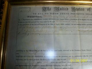 Millard Fillmore signed land grant October 1,  1851 Alabama 3
