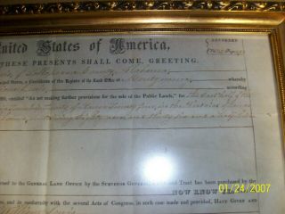 Millard Fillmore signed land grant October 1,  1851 Alabama 4