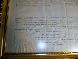 Millard Fillmore signed land grant October 1,  1851 Alabama 5