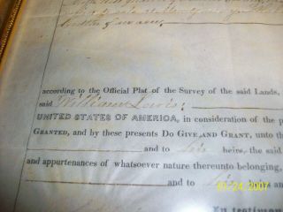 Millard Fillmore signed land grant October 1,  1851 Alabama 7