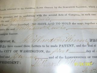 Millard Fillmore signed land grant October 1,  1851 Alabama 8