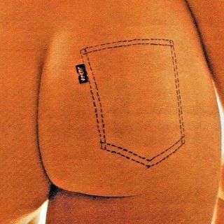 1974 Ad Levis 501 Denim Ida Bladel Nude Girl Poster Size Book Print