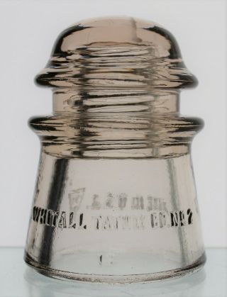 Peach Cd 122 Whitall Tatum Co.  No 2 Made In U.  S.  A.  Glass Insulator