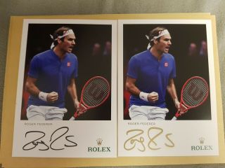 2 Autographs Roger Federer