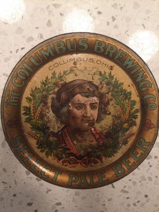 Early 1900’s Select Beer Columbus Oh Ohio Brewing Co Tip Tray Pre Prohibition