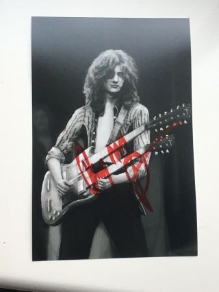 Jimmy Page Hand Signed Autograph Photo Signed