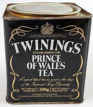 Vintage Twinings Prince Of Wales Tea Tin - Advertising 200g London England