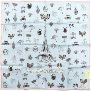 LADUREE Paris Handkerchief Mini Scarf Amitié Eiffel Tower & Accessories - 50cm 2