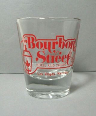 Souvenir Shotglass From The Bourbon Street Hotel & Casino In Las Vegas,  Nv