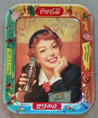 3 Vintage Coca - Cola 4 Seasons Metal Serving Trays 1950s Have A Coke 2