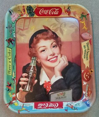 3 Vintage Coca - Cola 4 Seasons Metal Serving Trays 1950s Have A Coke 4