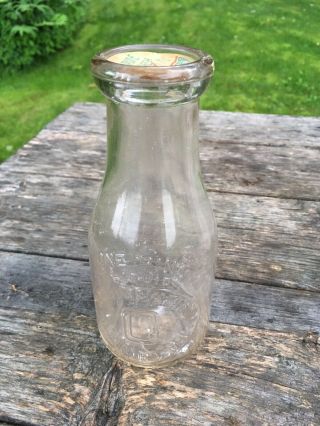 S.  W.  Ordway And Son Milk Bottle Pint Concord Nh