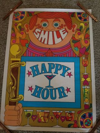 Nos Complete Set Southern Comfort Peter Max Style Posters 1970