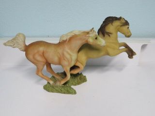 United Design Classic Critters Running Horse Pair Sculpture 1999