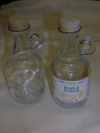 2 Vintage Glass Bottles Bill 