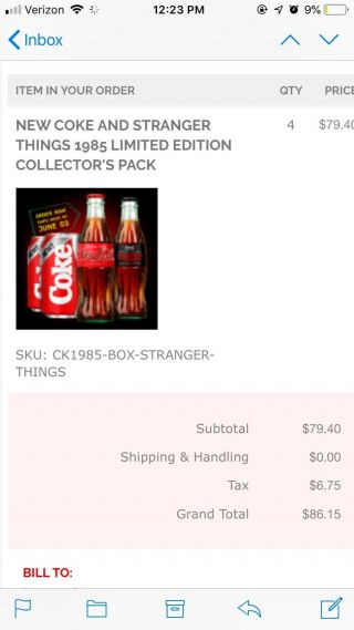 Stranger Things Season 3 Coke Coca Cola 1985 Limited Edition Collectors Pack