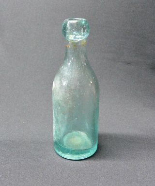 Antique Aqua Blob Top Bottle,  Truslow & Co,  Ny