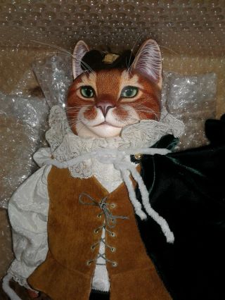 TYBERKATZ PUSS N BOOTS 1994 HAND CARVED AND PAINTED CAT DOLL LIMITED 24/75 RARE 3