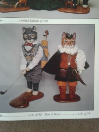 TYBERKATZ PUSS N BOOTS 1994 HAND CARVED AND PAINTED CAT DOLL LIMITED 24/75 RARE 6
