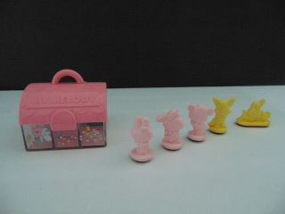 Vintage Sanrio My Melody 5 Piece Stamper Set,  W/carrying Case House - Cute