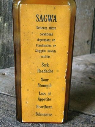 Kickapoo Indian Medicine Co Sagwa Snake Oil Bottle Haely Bigelow Quack Medicine 7